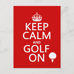 Calm保とGolf On – すべてのカラーで利用可能 ポストカード