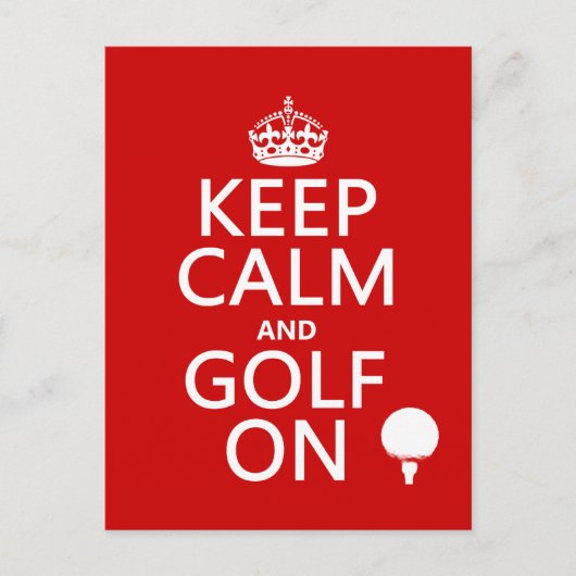 Calm保とGolf On – すべてのカラーで利用可能 ポストカード (正面)