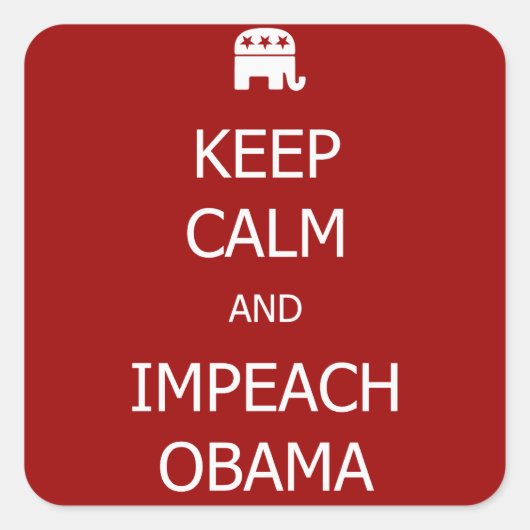 CALM保とIMPACT OBAMAスタンプ スクエアシール (正面)