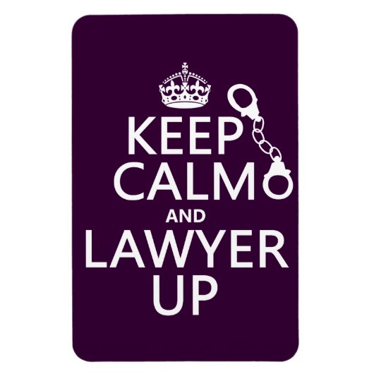 Calm保とLawyer Up (任意の色) マグネット (縦)