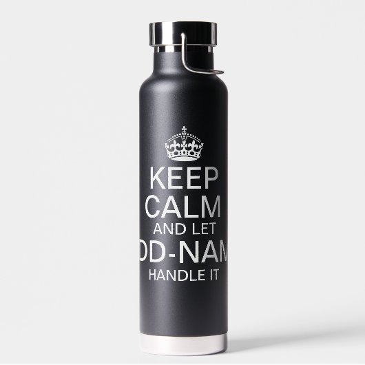 Calm保とLet "add name"をパーソナライズする ウォーターボトル (左面)