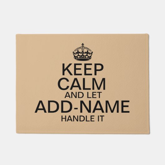 Calm保とLet "add name"をパーソナライズする ドアマット (正面)