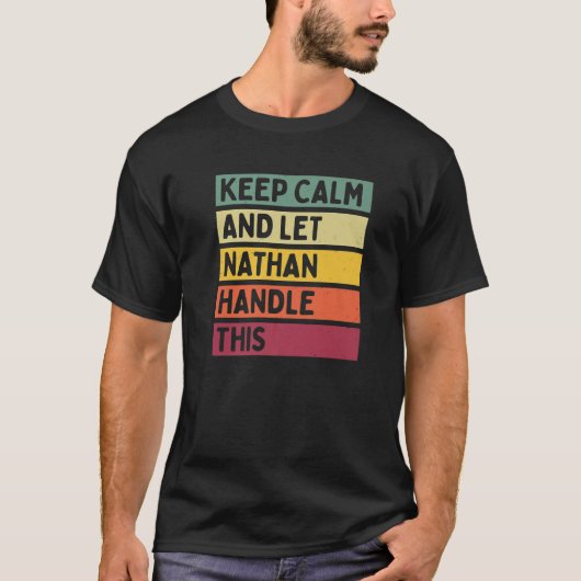 Calm保とLet Nathanの手によるおもしろいレトロ Tシャツ (正面)