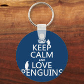 Calm保とLove Penguins （任意の色） キーホルダー (正面)