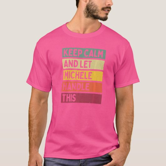 Calm保とMicheleがこの引用文レトロ Tシャツ (正面)