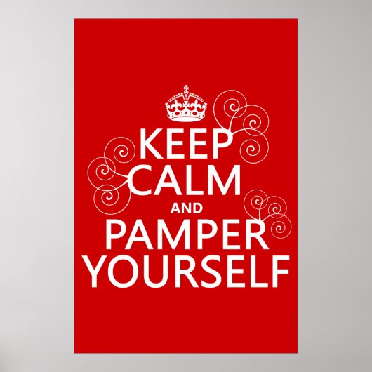 Calm保とPamper Yourself (任意の色) ポスター (正面)
