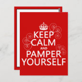 Calm保とPamper Yourself (任意の色) ポストカード (正面/裏面)