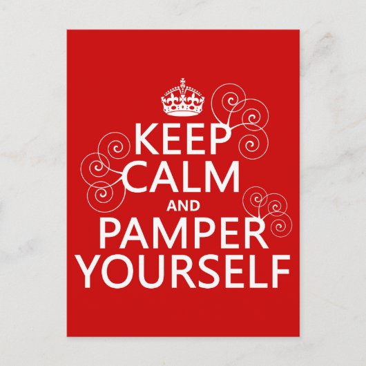 Calm保とPamper Yourself (任意の色) ポストカード (正面)