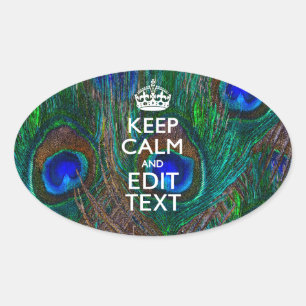 Calm保とPeacock Decorのテキスト 楕円形シール