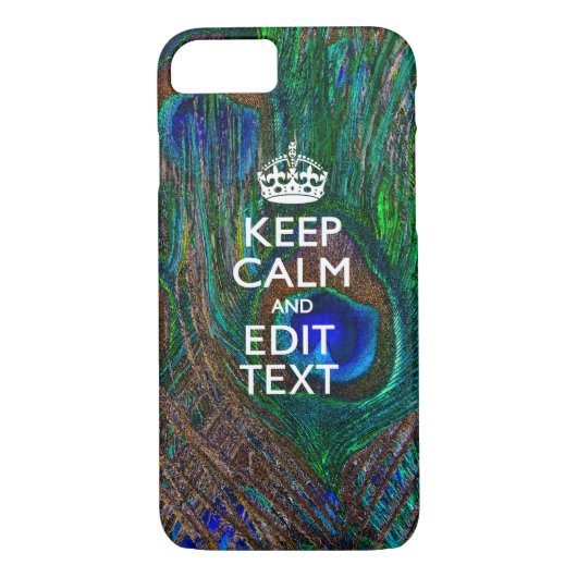 Calm保とPeacock Decorのテキスト Case-Mate iPhoneケース (裏面)