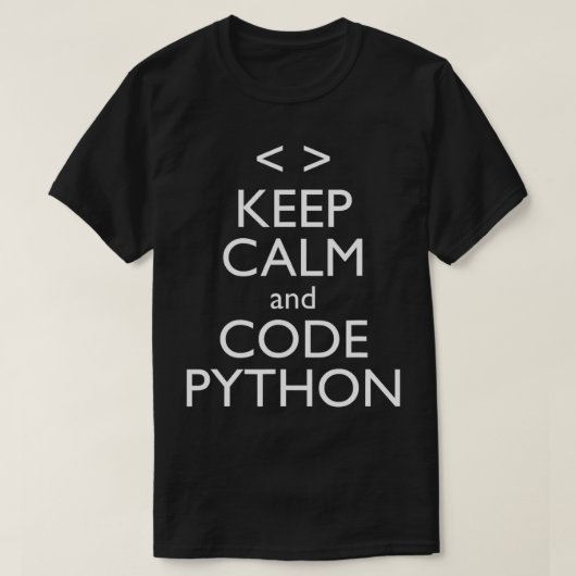 Calm保とPython Coderのコード化 Tシャツ (デザイン正面)