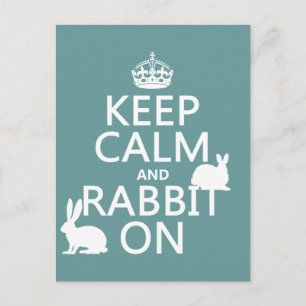 Calm保とRabbit On – すべてのカラー ポストカード