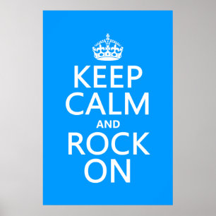 Calm保とRock On (任意の背景色) ポスター