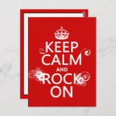Calm保とRock On （任意の背景色） ポストカード (正面/裏面)