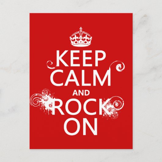 Calm保とRock On （任意の背景色） ポストカード (正面)
