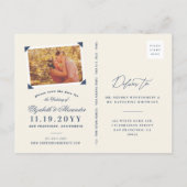 Calm保とSave The Date Chrile Scriptおもしろい Ann 案内ポストカード (裏面)