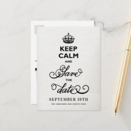 Calm保とSave The Date White Canvas おもしろい 案内ポストカード