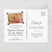 Calm保とSave The Date White Canvas おもしろい 案内ポストカード (裏面)