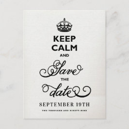 Calm保とSave The Date White Canvas おもしろい 案内ポストカード