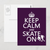 Calm保とSkate On (rollerskaters) ポストカード (正面/裏面)