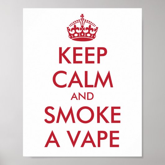 CALM保とSMOKE A VAPE – 背景の変更 ポスター (正面)