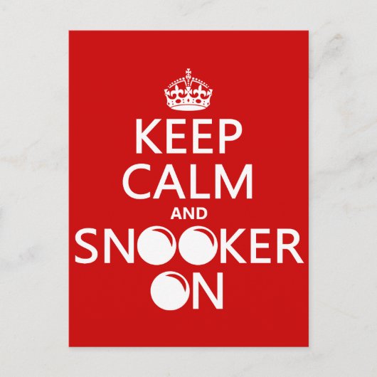 Calm保とSnooker On (すべての色) ポストカード (正面)