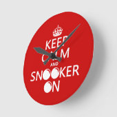 Calm保とSnooker On (すべての色) ラウンド壁時計 (傾斜)