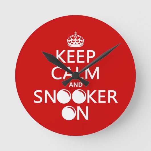 Calm保とSnooker On (すべての色) ラウンド壁時計 (正面)