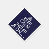 Calm保とSweep On (カーリング)(任意の色) スタンダードカクテルナプキン (角)