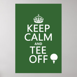 Calm保とTee Off – ゴルフプレゼント、すべての色。 ポスター