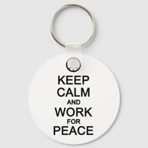 Calm保とWork For Peaceキーチェーン キーホルダー