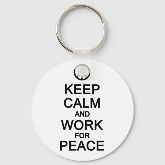Calm保とWork For Peaceキーチェーン キーホルダー (正面)