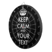 CALM保とYOUR TEXT – 黒い背景を変更 ダーツボード (正面右)