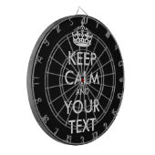 CALM保とYOUR TEXT – 黒い背景を変更 ダーツボード (正面左)