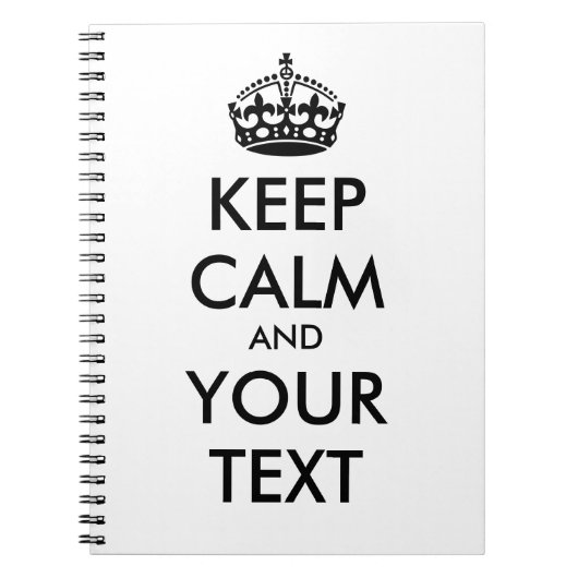 CALM保とYOUR TEXT – 黒 ノートブック (正面)