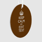 Calm保とYour Text on Brown オーナメント (正面)