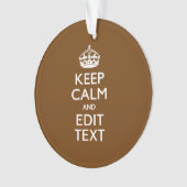 Calm保とYour Text on Brown オーナメント (正面)