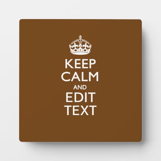 Calm保とYour Text on Brown フォトプラーク (正面)
