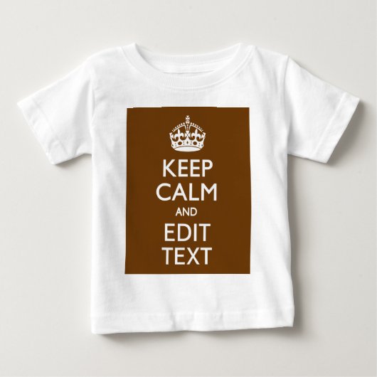 Calm保とYour Text on Brown ベビーTシャツ (正面)