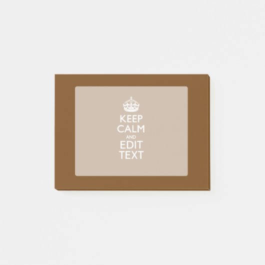 Calm保とYour Text on Brown ポストイット (正面)