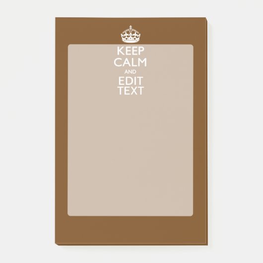 Calm保とYour Text on Brown ポストイット (正面)