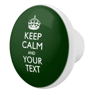Calm保とYour Text on Forest Green セラミックノブ