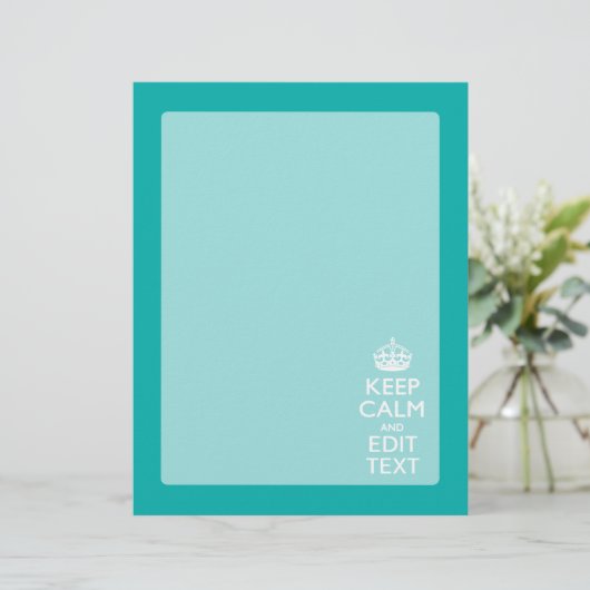 Calm保とYour Text Peacockターコイズアクセント (スタンド正面)