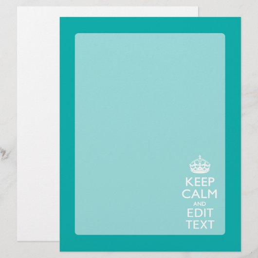 Calm保とYour Text Peacockターコイズアクセント (正面/裏面)