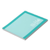 Calm保とYour Text Peacockターコイズアクセント ノートパッド (回転)