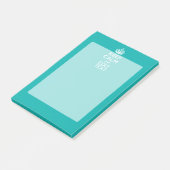 Calm保とYour Text Peacockターコイズアクセント ポストイット (アングル)