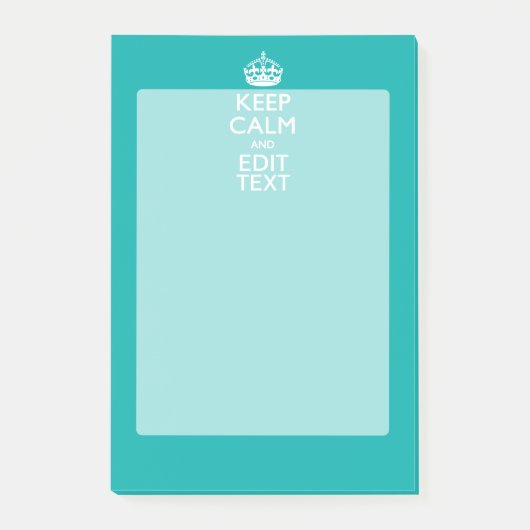 Calm保とYour Text Peacockターコイズアクセント ポストイット (正面)