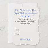 CALM保の時計結婚パーティー招待状（青） 招待状 (裏面)