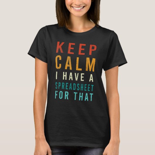 Calm保の表計算ソフトがある Tシャツ (正面)