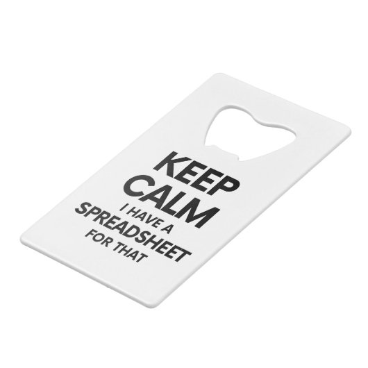 Calm保はスプレッドシートを持っている – Excel クレジットカード栓抜き (正面アングル)